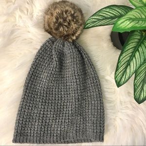 ✨$5 sale✨ Grey Pom Pom Beanie